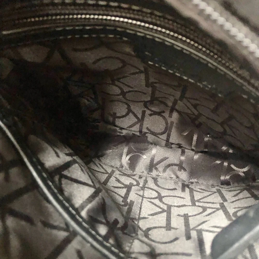 Calvin Klein Black Signature PrintCross Body Bag